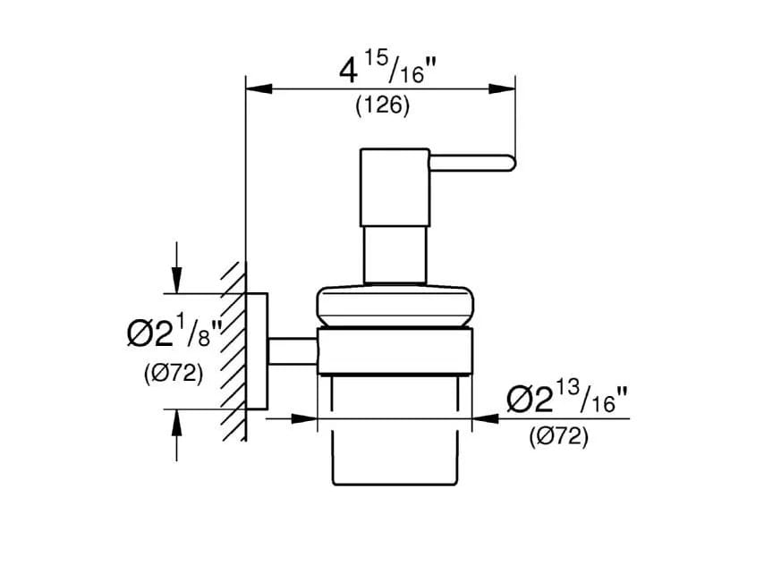 Настенный дозатор мыла из матового стекла Grohe Essentials ARCH-00148945 - Вид №2