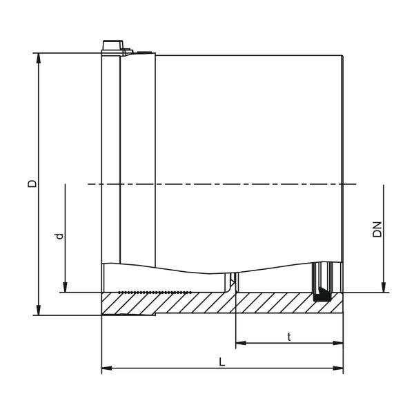 SANIT 72707916225 Соединительная муфта PE-PVC / PP  - Вид №1