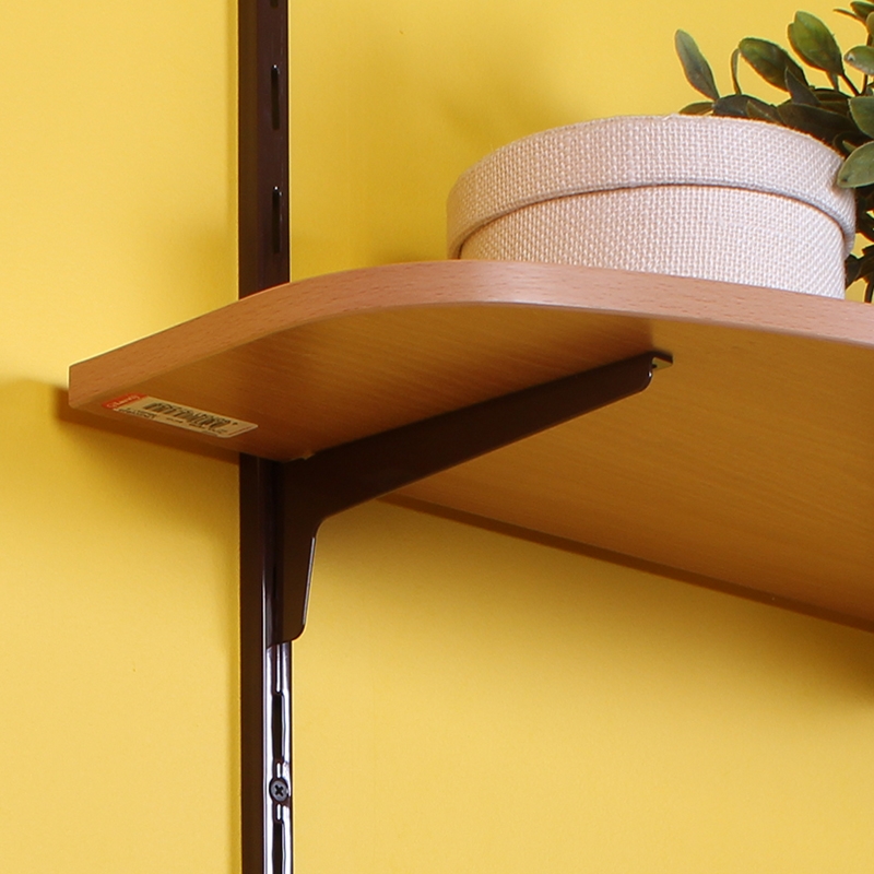 Полка фигурная , 800x250x16 мм, бук LJPS0442 Public Steel Россия  - Вид №3