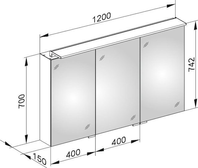 13605171302 Зеркальный шкаф KEUCO Royal L1 - Вид №3