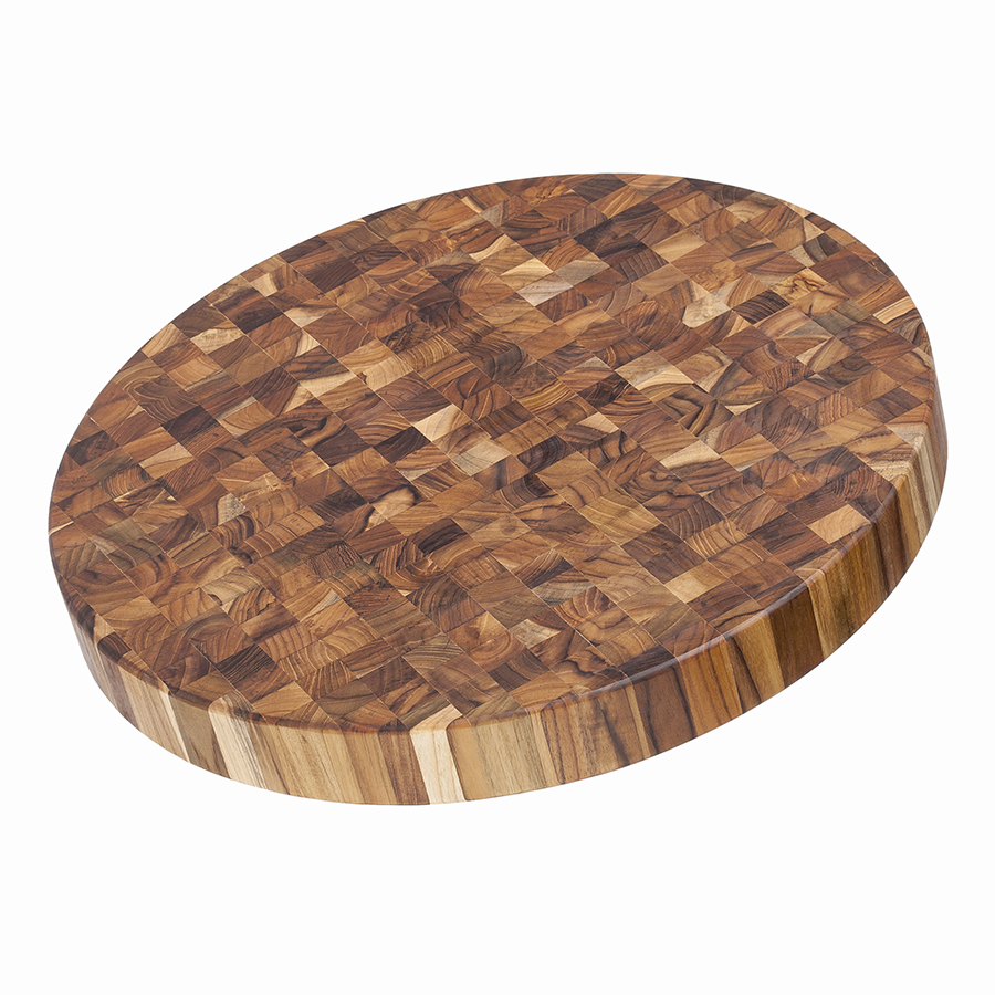 TH303 Доска разделочная торцевая butcher block круглая 46 см TEAKHAUS 