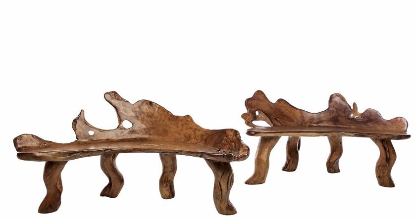 Il Giardino di Legno Садовая скамейка из тика Radice Radi0249 - Вид №1