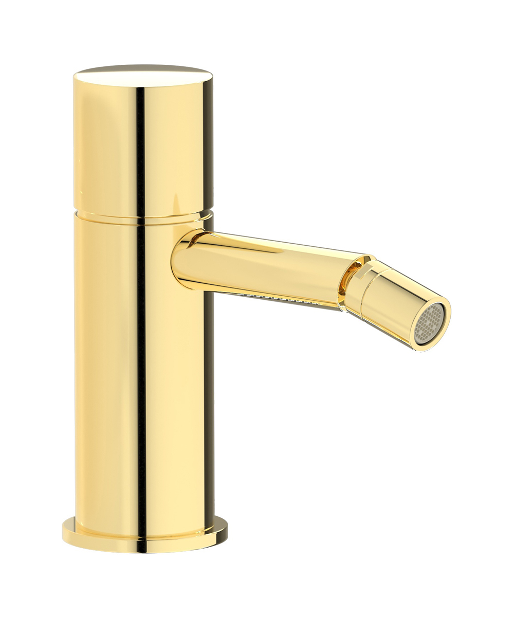 Смеситель для биде на 1 отверстие в комплекте с донным клапаном. WE ARE IB rr220ii Pale Gold Brera