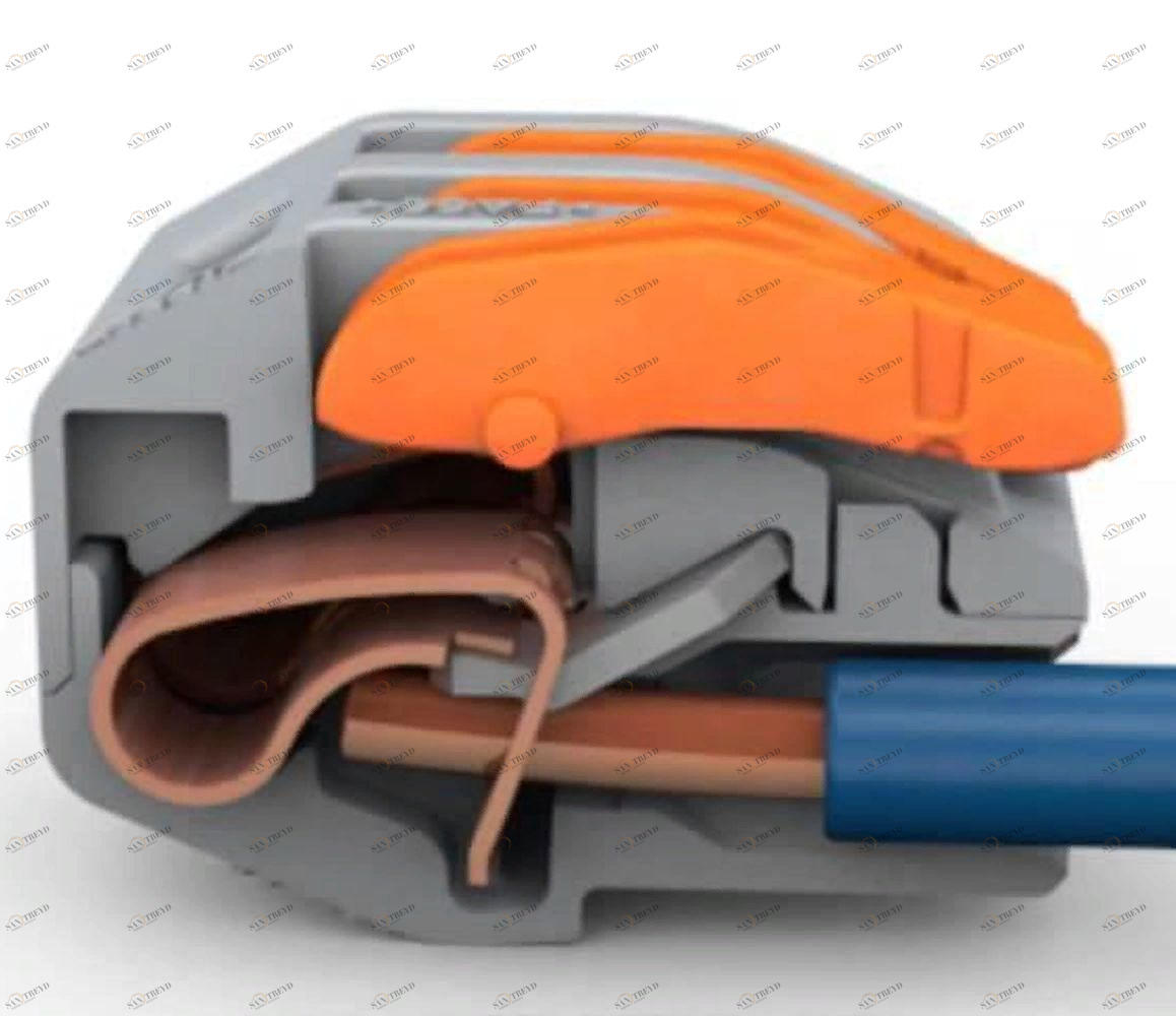 Клеммник Ваго / WAGO многоразовый 3-х контактный 222-413 6461