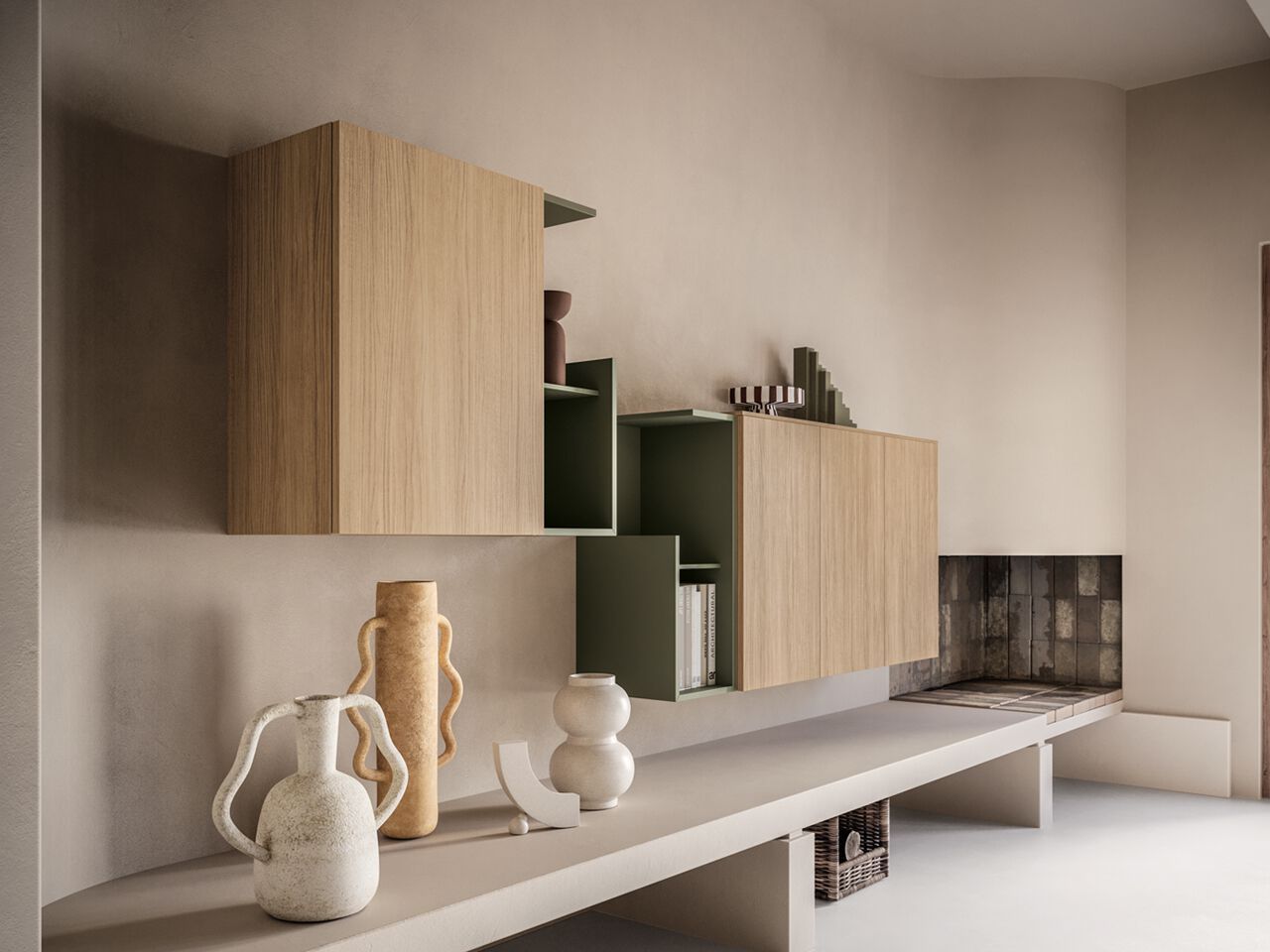 Деревянная секционная оборудованная стена Santalucia Mobili OPEN ARCH-00025387 - Вид №3