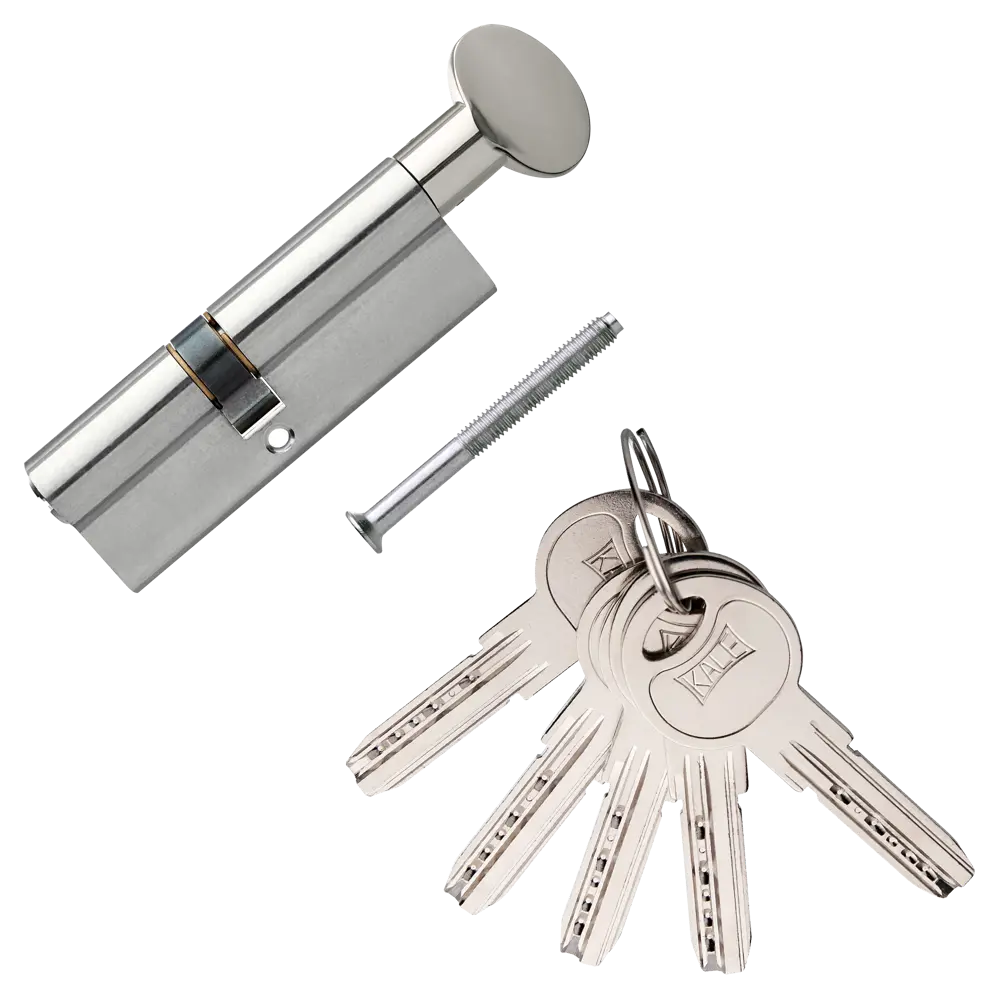 Цилиндр Kale 164SM-90-C-NI, 35х45 мм, ключ/вертушка, цвет никель 82394762 STLM-2069601  - Вид №1