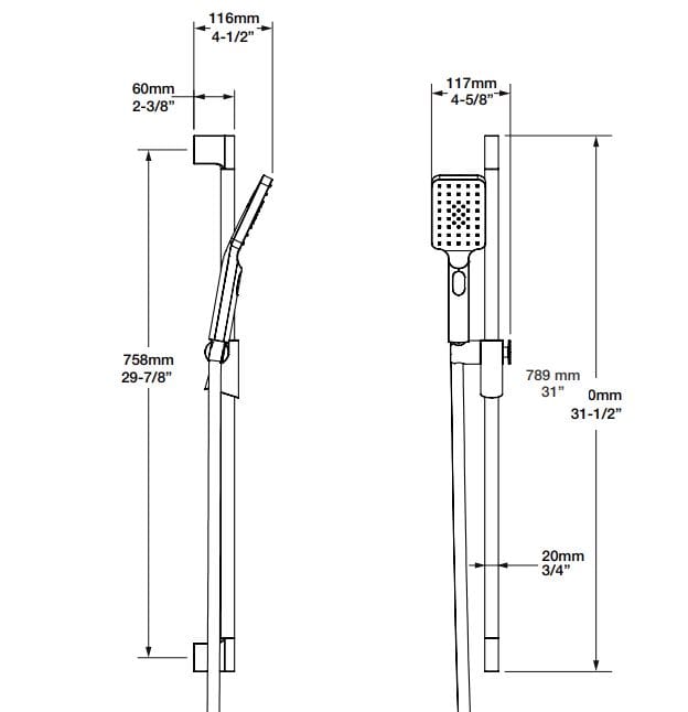 Термостатический набор для душа с душем BARIL Petite B04 ARCH-00108613 - Вид №3