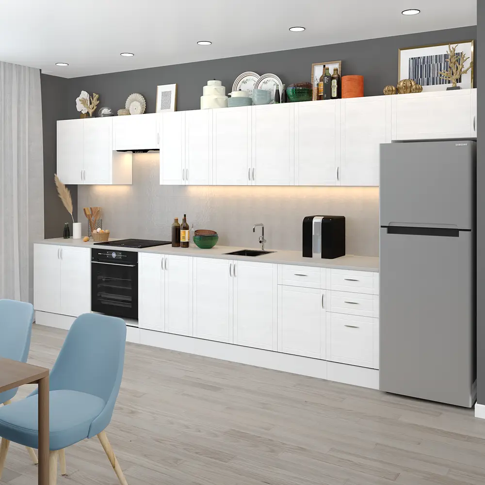 Кухонный шкаф напольный Агидель 60x82.5x58 см МДФ цвет белый DELINIA STLM-2177086 - Вид №8