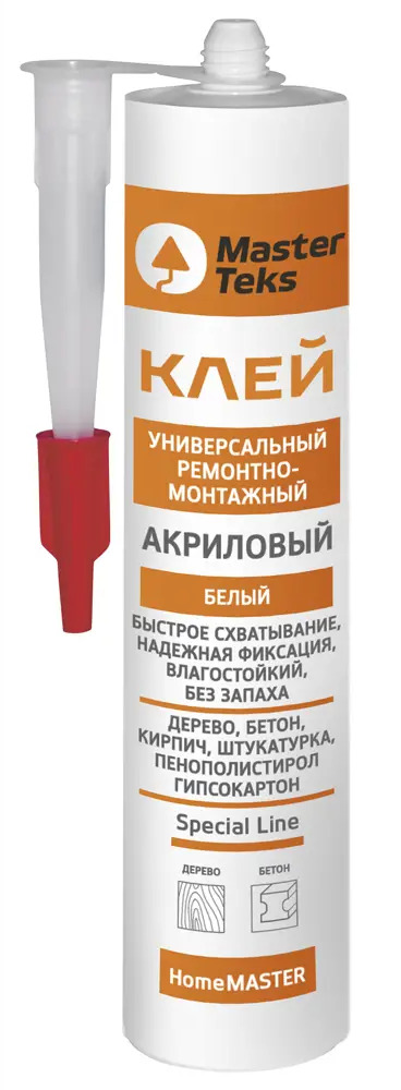 84534381 Клей акриловый MasterTeks ремонтно-монтажный белый 400 гр STLM-0859646