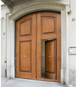 QUARTIERI LUIGI Металлическая входная дверь, обшитая деревом