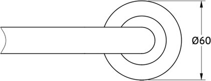 STA 031 Штанга для полотенца 50 cm FBS Standard - Вид №1