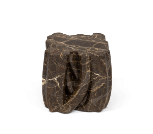 0-038 Монохромный коричневый столик из искусственного мрамора Boca Do Lobo