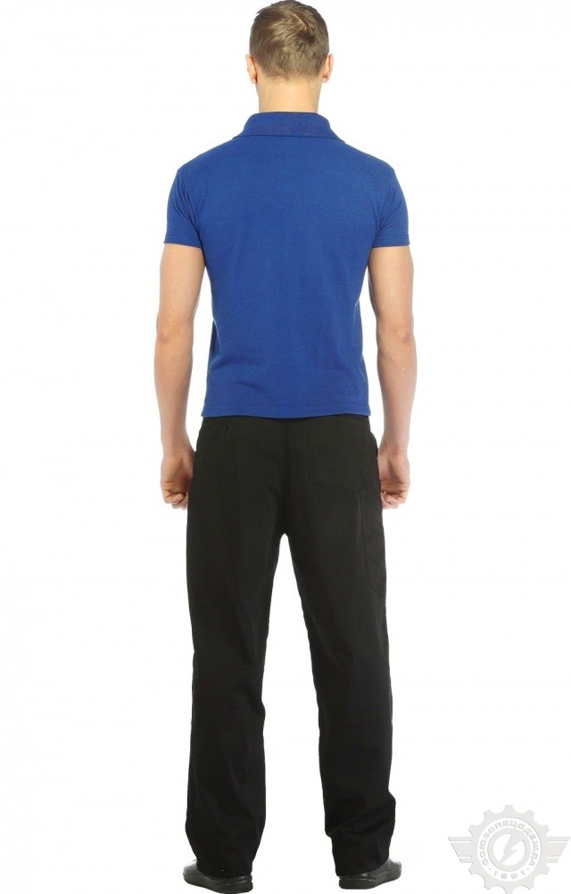 66403 Тенниска-поло василек  Одежда для салонов красоты  размер XS (44) Спецодежда  - Вид №9