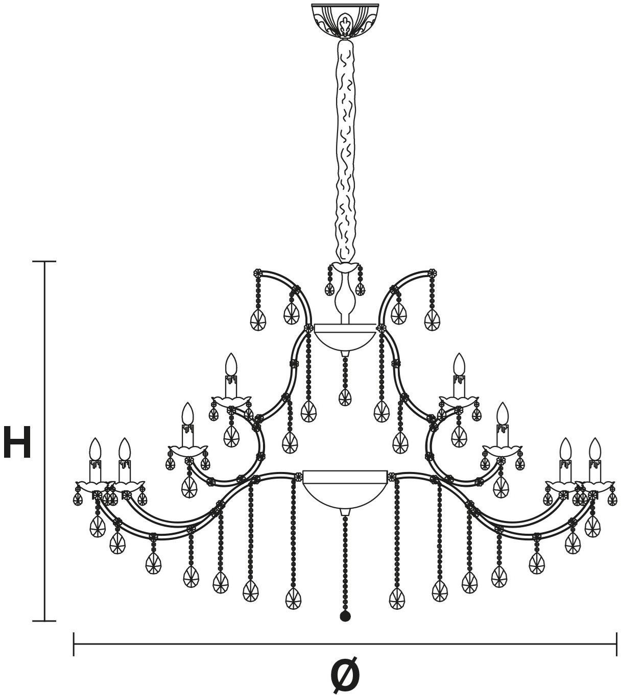 Masiero Люстра прямого света из окрашенного металла с кристаллами Maria teresa sun-id-1352664 - Вид №2