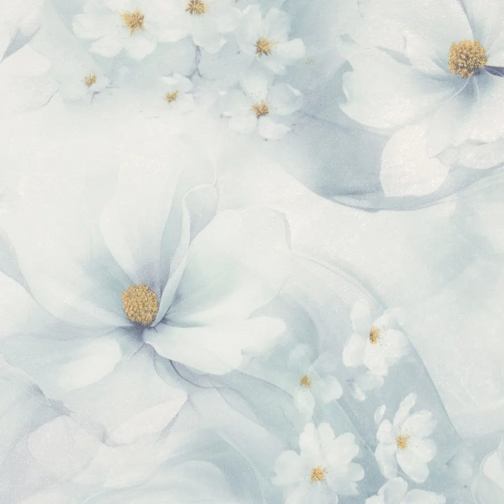 Обои флизелиновые Belvinil Апрель голубые 1.06 м 1053-71 STLM-2075738 - Вид №2