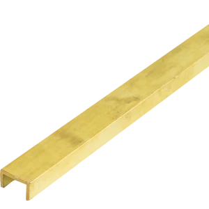 U-Профиль 10x6x1x1000 мм, латунь