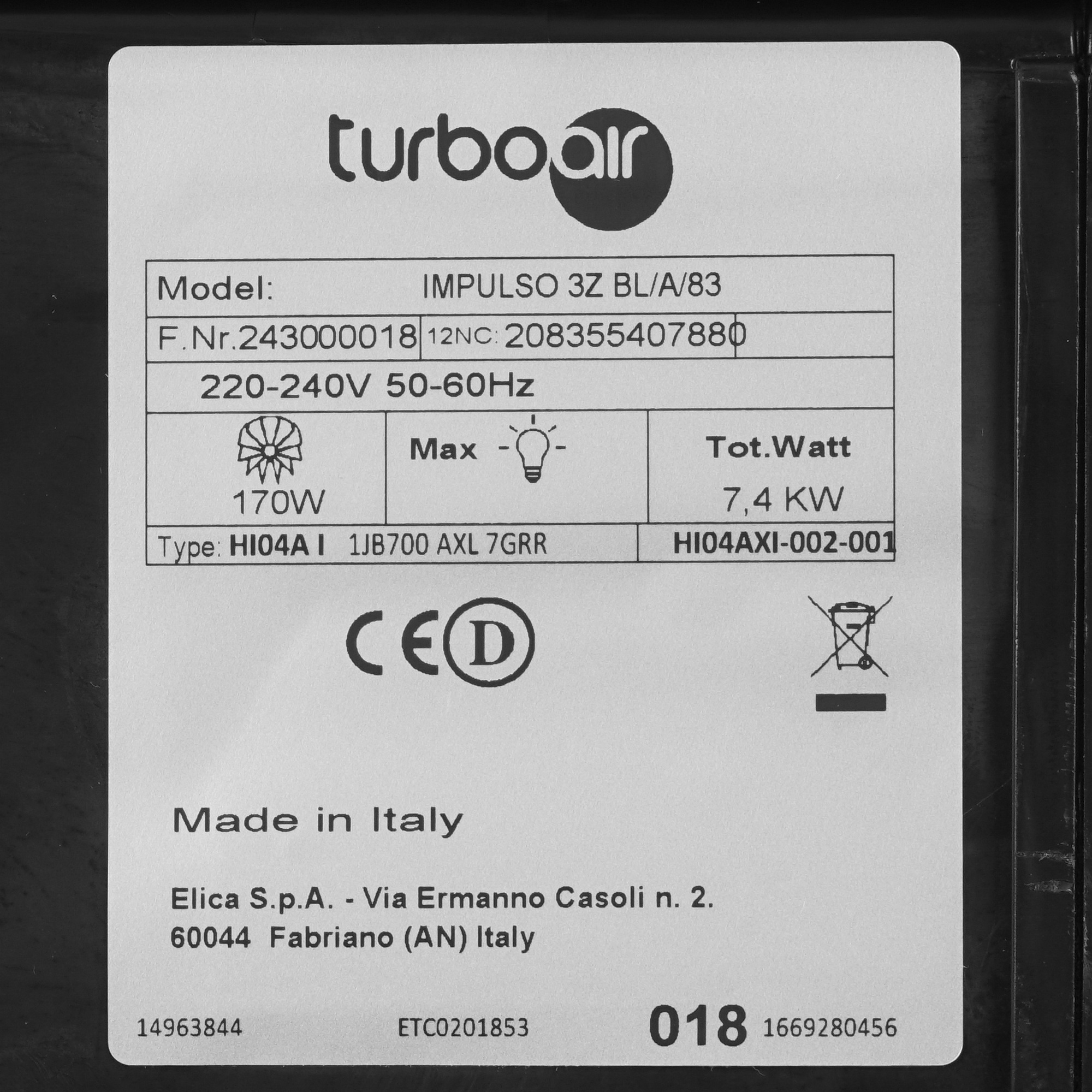 9224366 Индукционная варочная поверхность Torboair IMPULSO 3Z BL/A/83 TURBOAIR STDN-0072727 - Вид №4