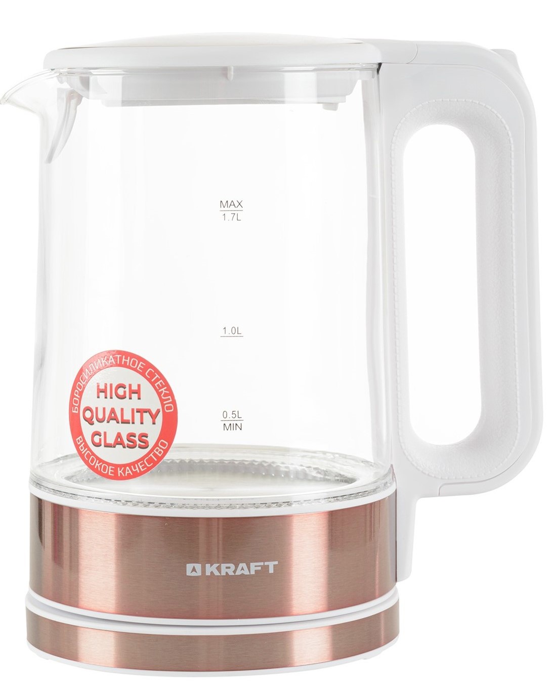 9052793 Электрочайник KRAFT KF-KG1708WBZ белый STDN-0131218