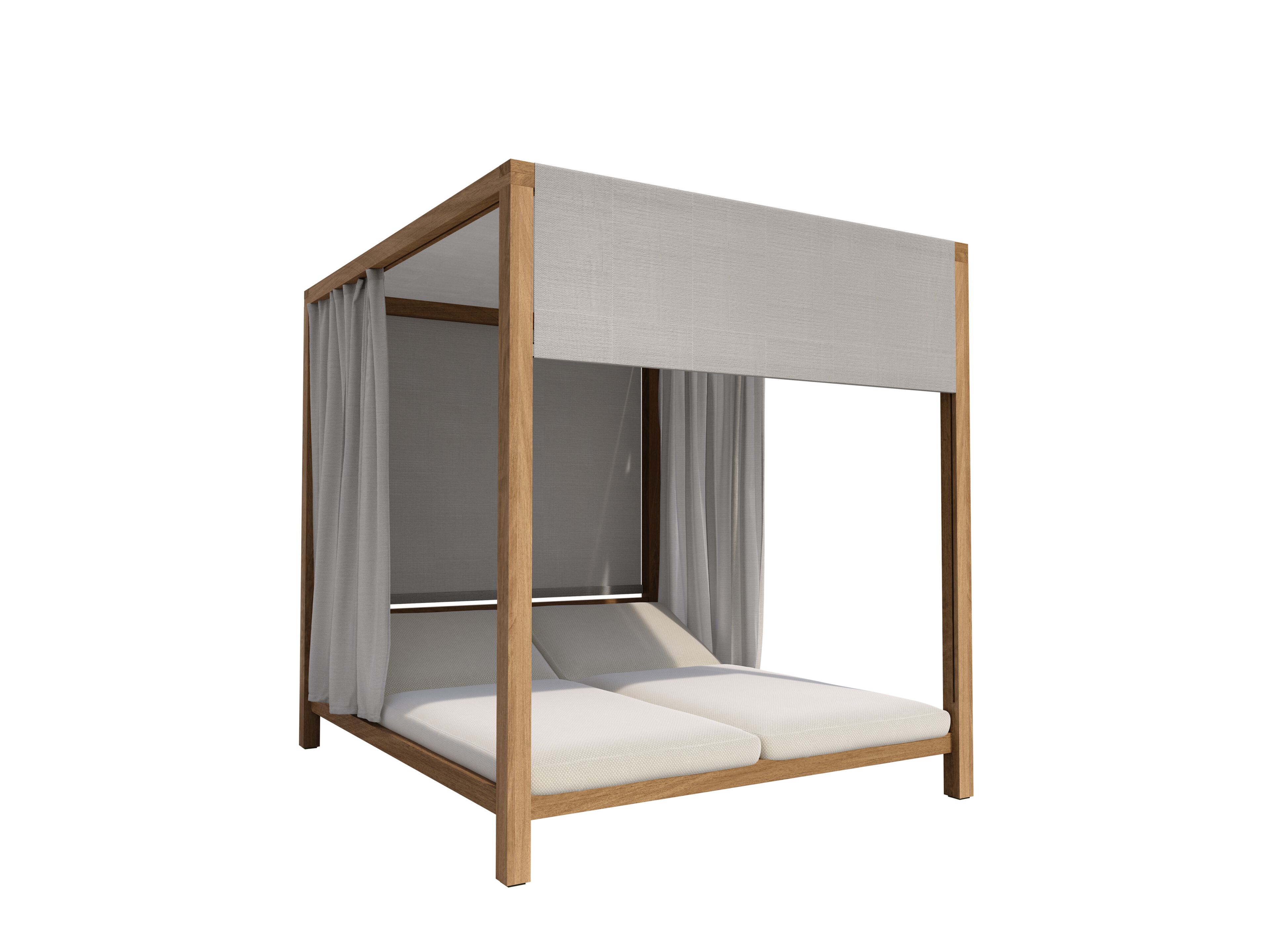 Садовая кровать из тикового дерева с балдахином TRIBÙ Pure ARCH-00098862