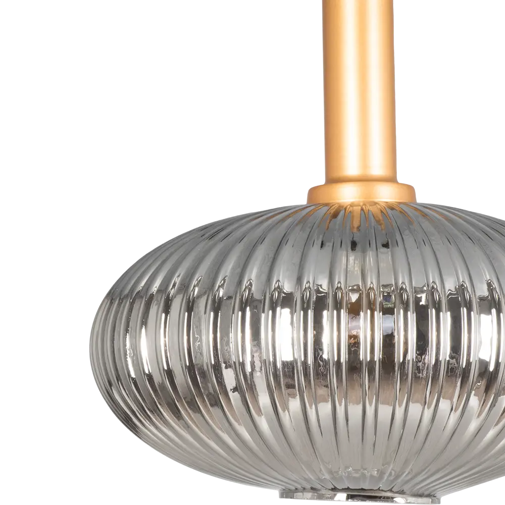 Подвесной светильник Toplight Pamella, 1 лампа, 8 м², цвет тёмный дымчатый/золото 82672375 STLM-2153337  - Вид №5