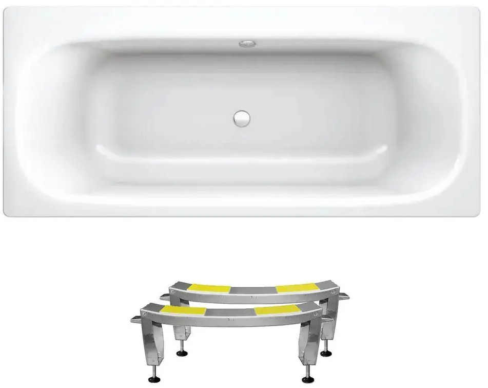 91128064 Прямоугольная ванна Sanitana BLB Universal Duo S302027AH000000N_B75QAH001N сталь 170x75 см с шумоизоляцией и ножками STLM-0993162