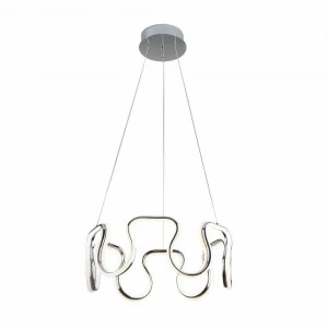 Подвесной светильник светодиодный серебряный Sorge 90171/2 EUROSVET ДИЗАЙНЕРСКИЕ, SORGE 00-3890045 Хром