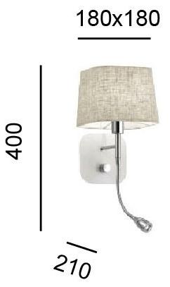 Terzo Light Настенный светильник из стали и пвх с гибким кронштейном Hendrix V4174600 - Вид №1