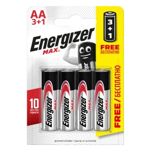 Батарейка алкалиновая Energizer Maximum AA/LR06 3+1 шт.