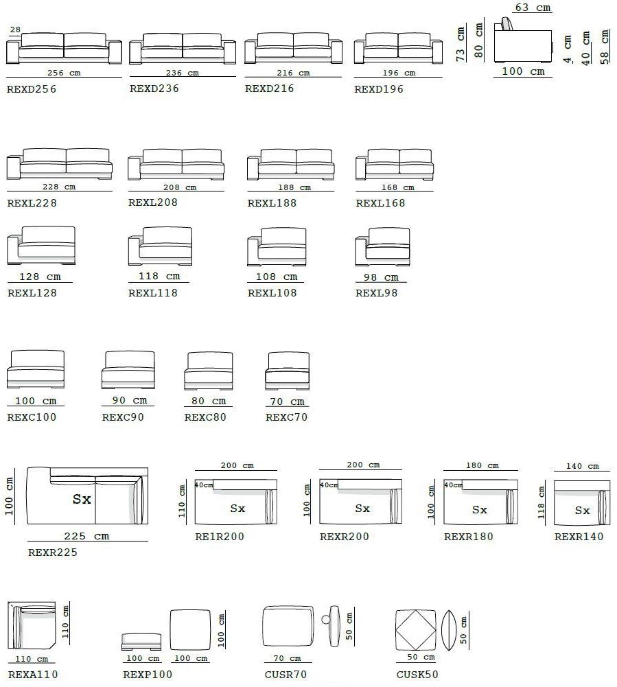 Flexstyle Модульный тканевый диван с шезлонгом Rex sun-id-1462065 - Вид №8