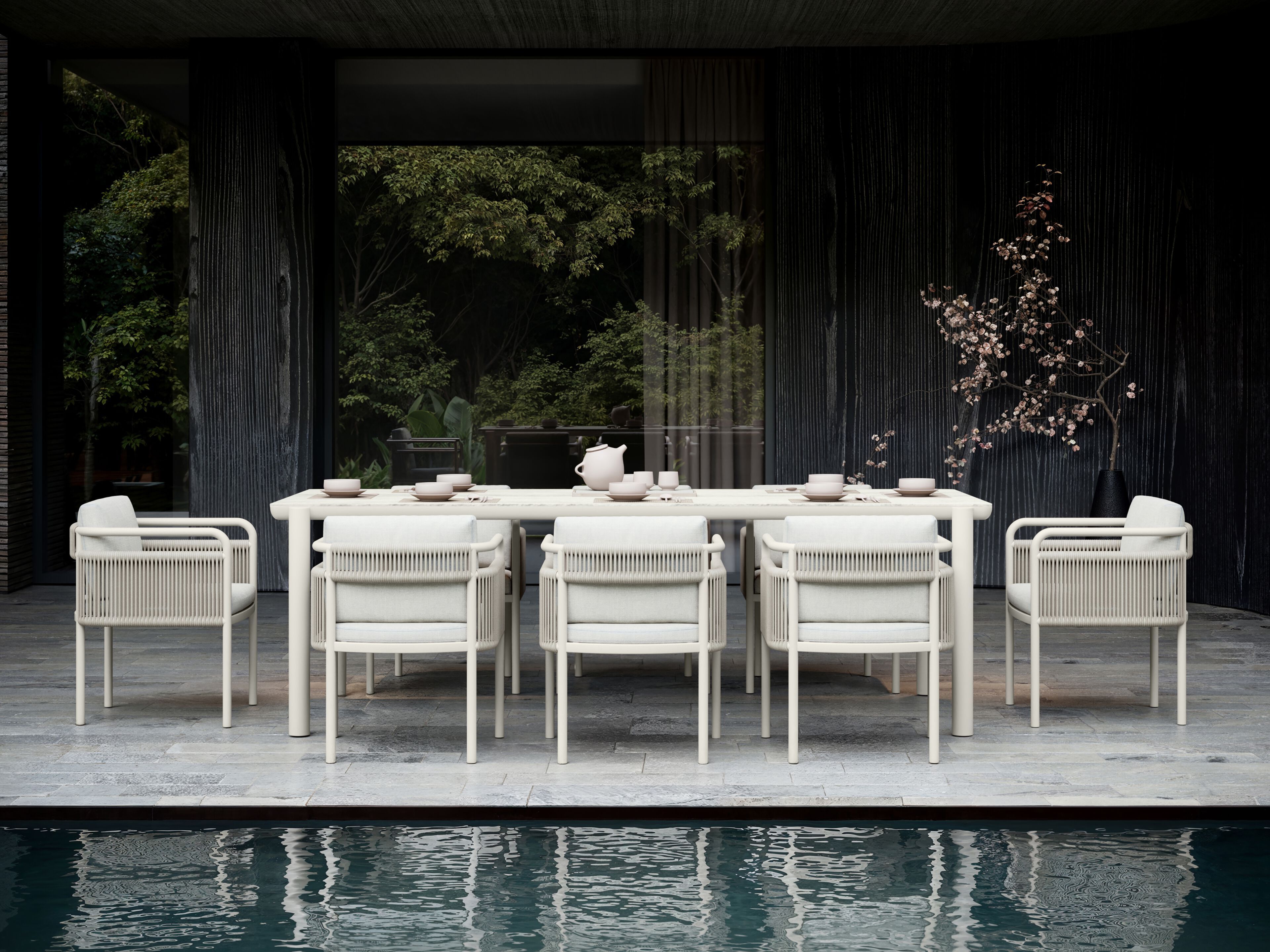 Алюминиевый прямоугольный садовый стол SNOC ссылка ARCH-00111812 - Вид №4