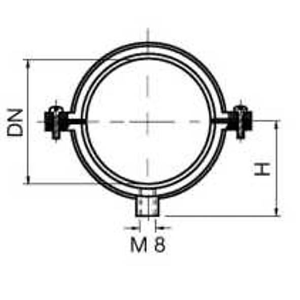 6991822 SANHA 9918 хомут со звукоизоляцией 22 мм  - Вид №1