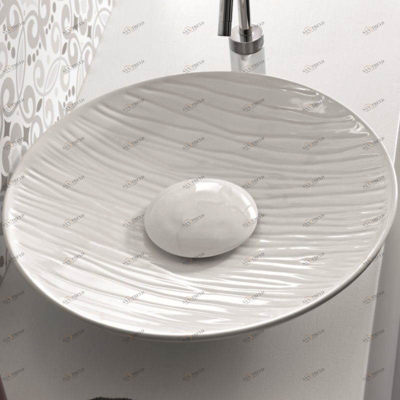 25361 Накладная раковина на столешницу  овальная Ceramica Hidra 