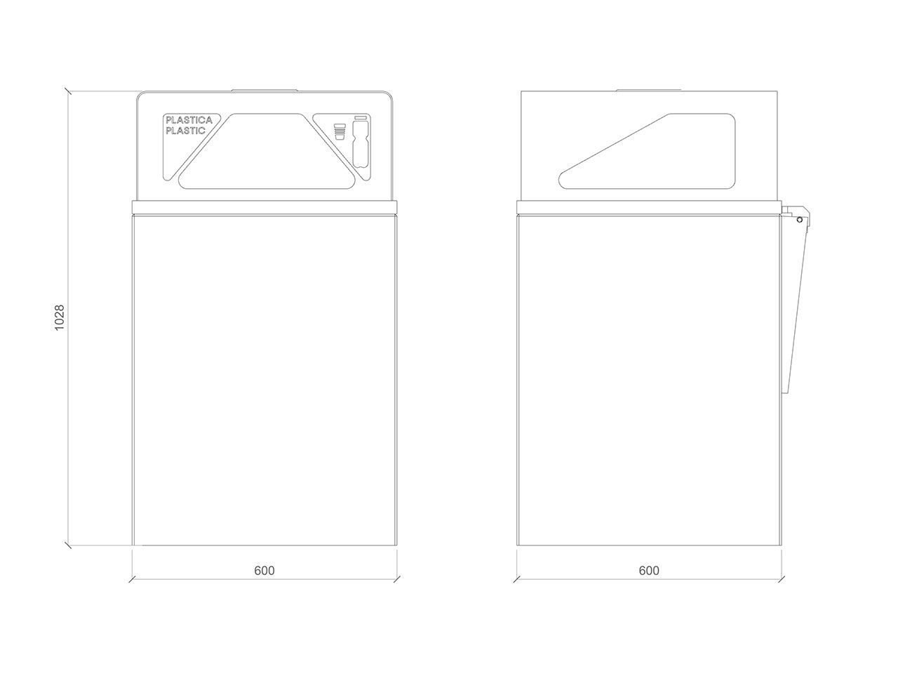 Бетонные стойки для мусора для утилизации отходов Lazzari ARES ARCH-00060342 - Вид №8