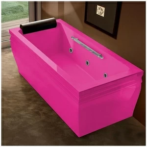 Ванна с гидромассажем розовая Gruppo Treesse Blanque 1880 V168B-SX-R