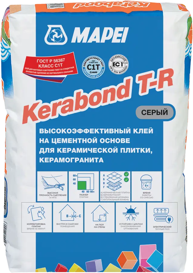 82374280 Клей для плитки Mapei Kerabond T-R 25 кг STLM-0025718