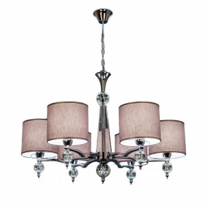 Люстра подвесная с абажуром на 6 ламп серая Frezia Light 116936 FREZIA LIGHT ДИЗАЙНЕРСКИЕ 00-3953620 Серый