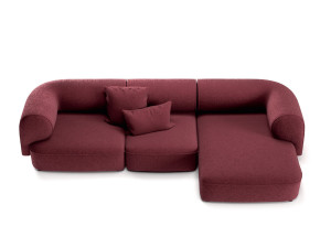 Тканевый диван с полуостровом