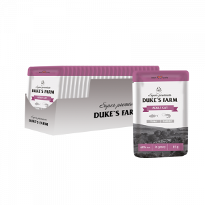 ПР0041278*24 Корм для кошек DUKE"S FARM тунец, креветки конс. пауч 85г (упаковка - 24 шт) DUKE'S FARM