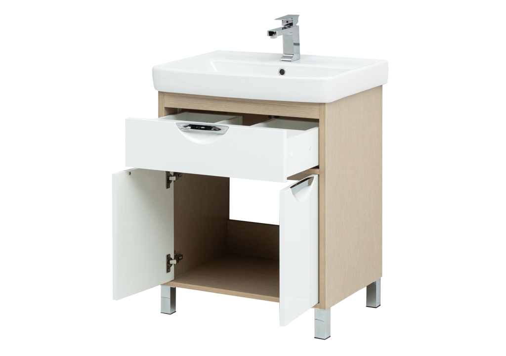 Мебель для ванной Aquanet Гретта 70 New светлый дуб (1 ящик, 2 дверцы) 00239430 - Вид №8