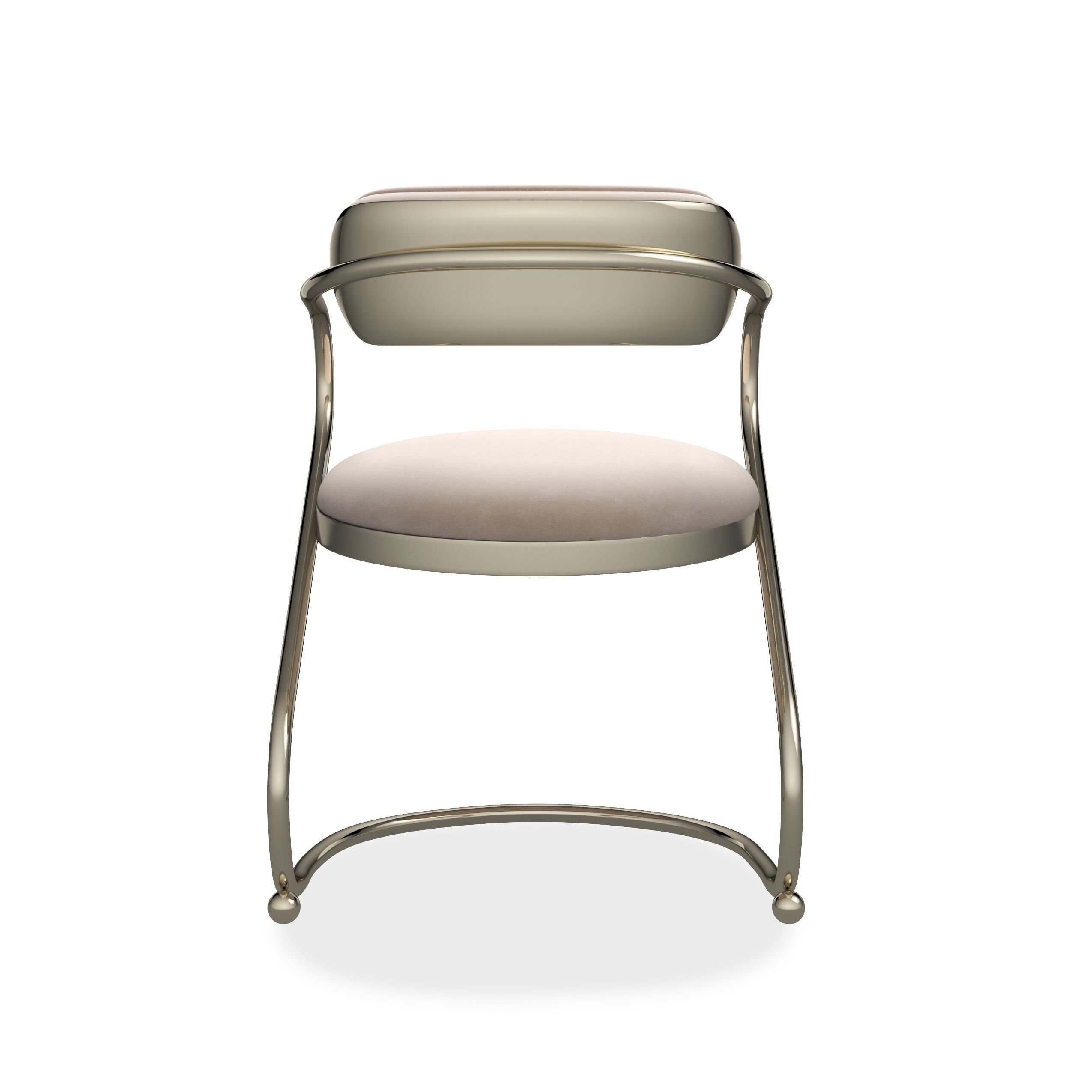 Металлический мягкий стул с открытой спинкой Caracole RETROSPECT ARCH-00103766 - Вид №4