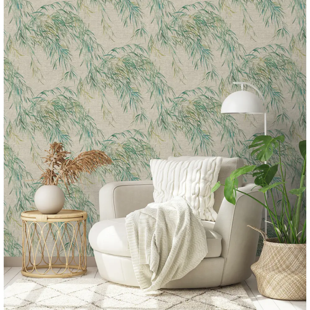 Обои флизелиновые Ateliero Iva зелёные 1.06 м AT281918 STLM-2136091 - Вид №2