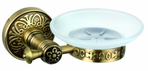 H6600/15BR Sanibano Nilo, настенная стеклянная мыльница, цвет бронза