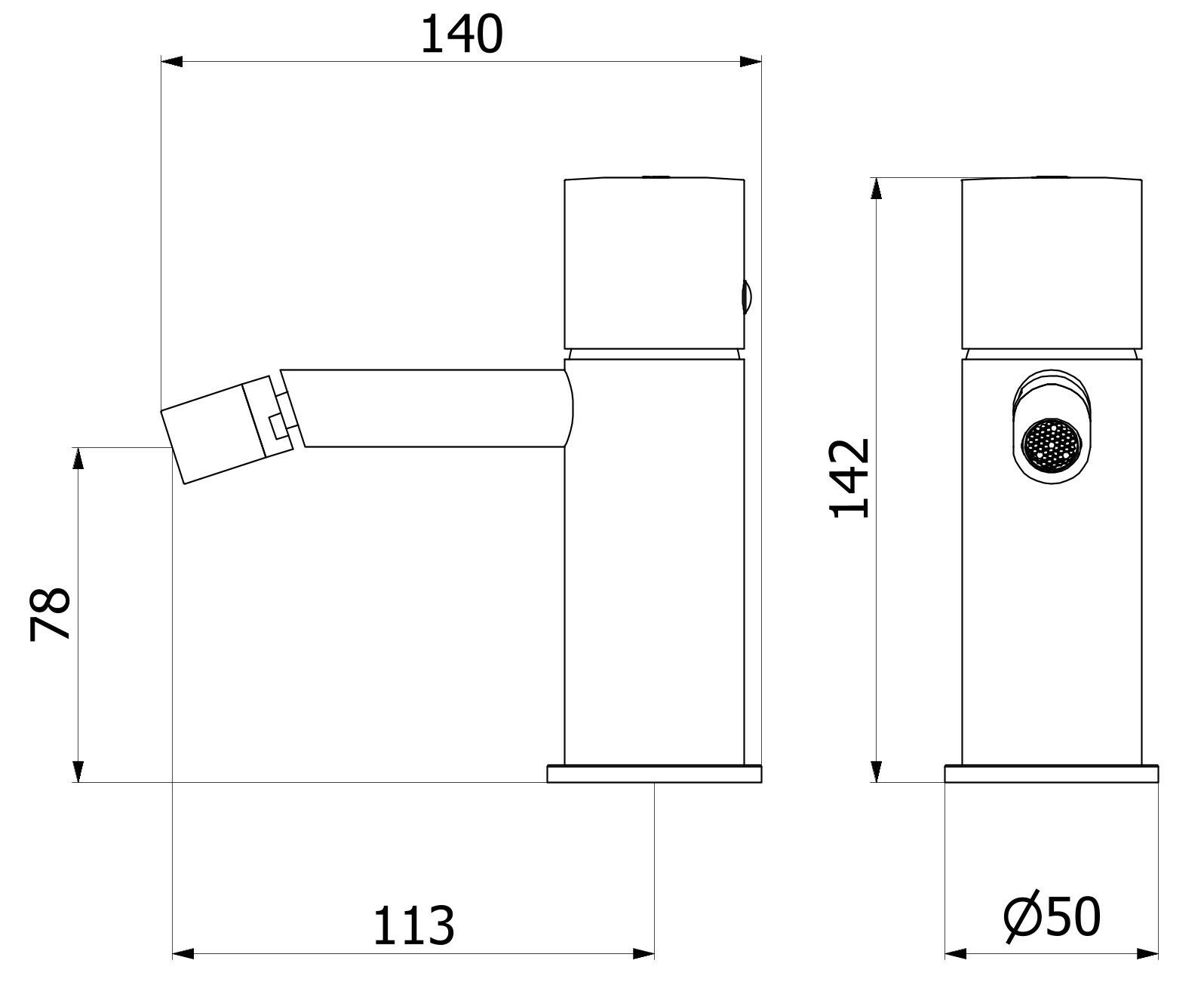 Однорычажный смеситель для биде с автоматическим сливом IB Brera ARCH-00071991 - Вид №13