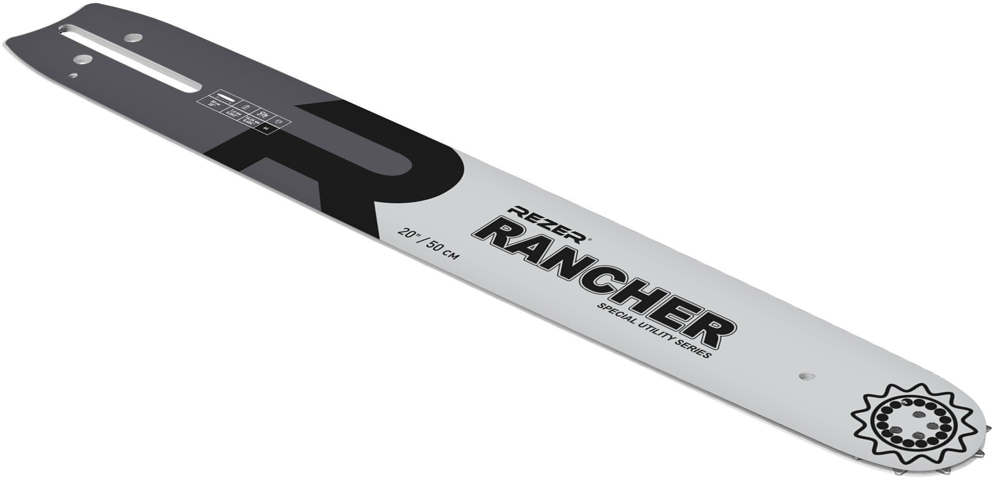 85224668 Шина для цепной пилы Rancher 506 L 10 H 20" 64 звеньев паз 1.6 мм шаг 0.325 дюйма STLM-0060019 REZER