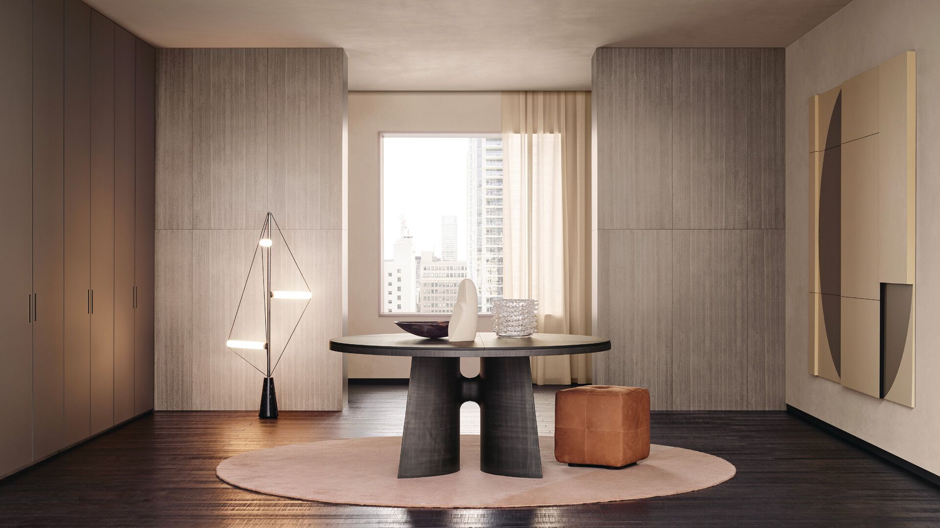 Кожаный пуф Poliform ARCH-00031123 - Вид №2