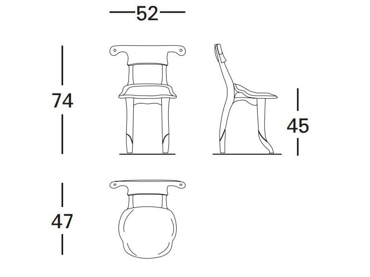Стул из массива дерева BD Barcelona Гауди ARCH-00085681 - Вид №7