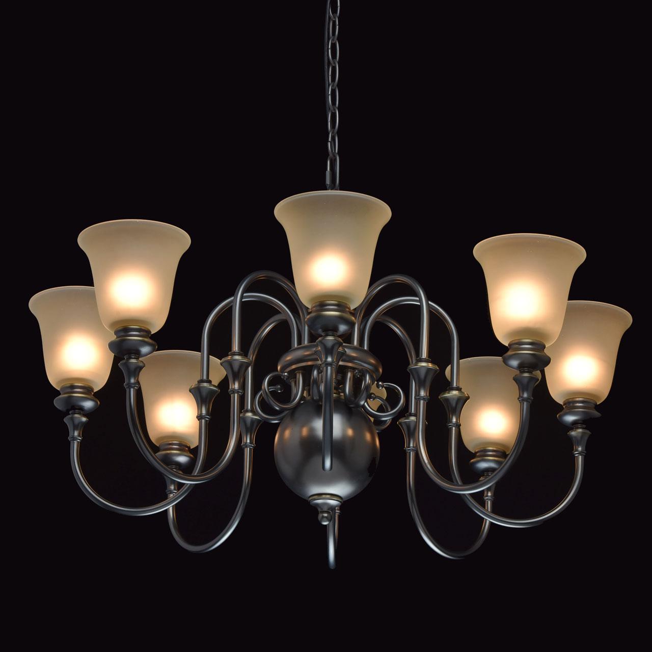 Подвесная люстра MW-Light Даллас 2 102010608 бежевая MW-LIGHT ДИЗАЙНЕРСКИЕ, ДАЛЛАС 187056 Бежевый  - Вид №3