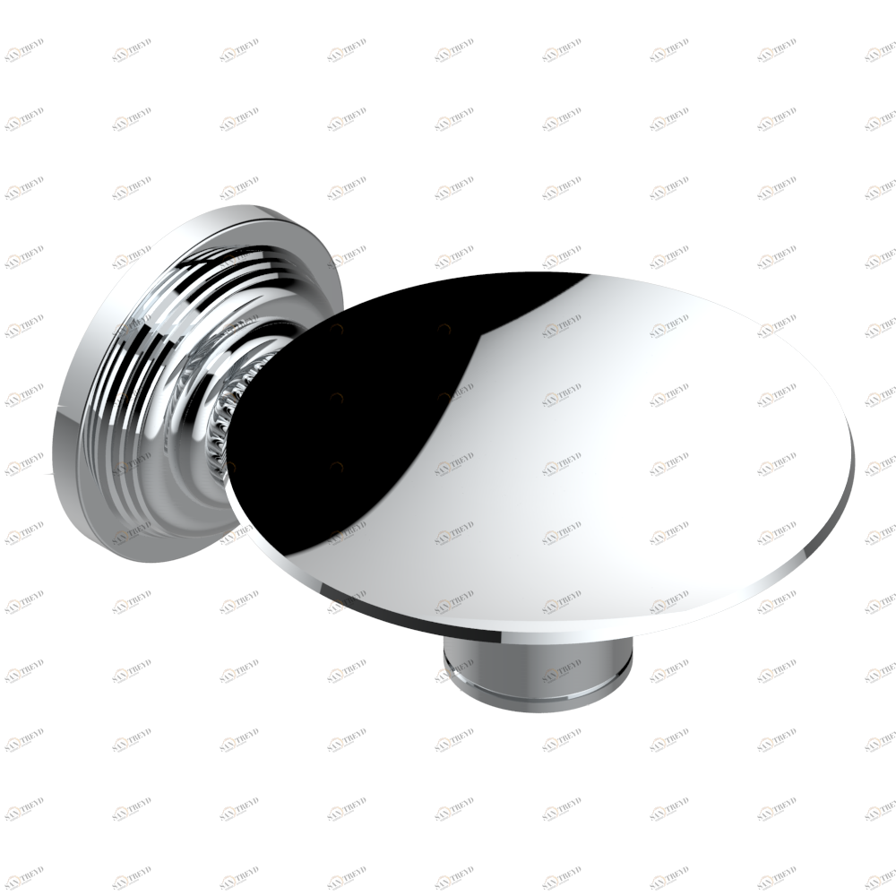 U9R-546 Мыльница настенная Ø 100 мм Thg-paris Grand central с ручками-крестиками с белым ониксом Матовый никель U9R-546 CAT.C