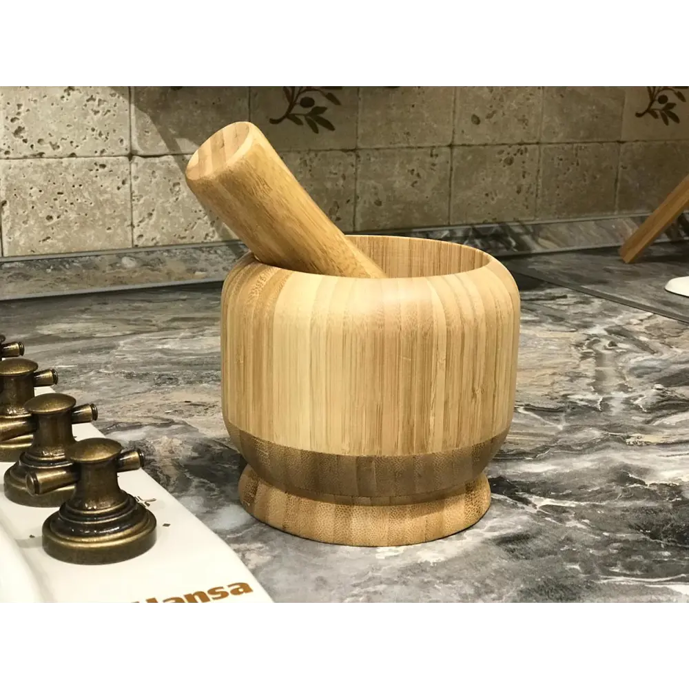 Ступка для измельчения BAO 4.2X16 см бамбук Santreyd STLM-2035771 - Вид №5