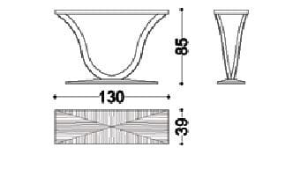 Деревянная прямоугольная консоль OPERA CONTEMPORARY TESEO ARCH-00144896 - Вид №2